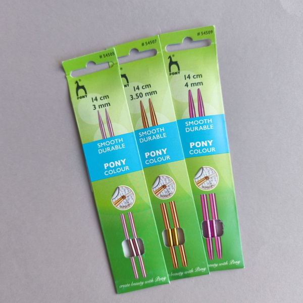 Спицы съёмные COLOUR 3,5 мм x 14 см 2 шт Pony 54507